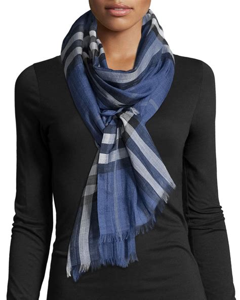 thistle blue burberry scarf|Burberry check wool scarf.